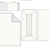 Starlit dreams - Pastel Blue Single Organic Bedding